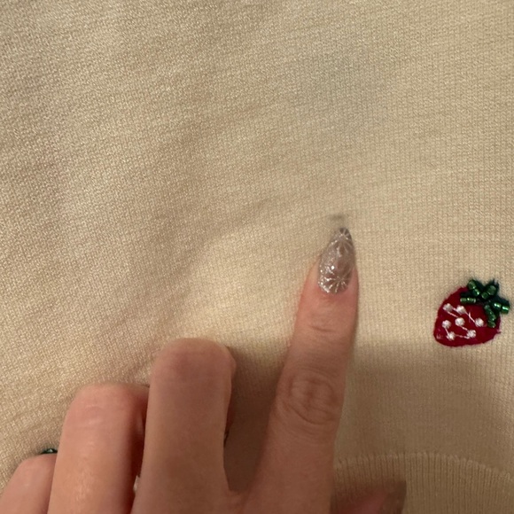 For Love And Lemons Cream Srawberry Skirt Set - Picture 10 of 12